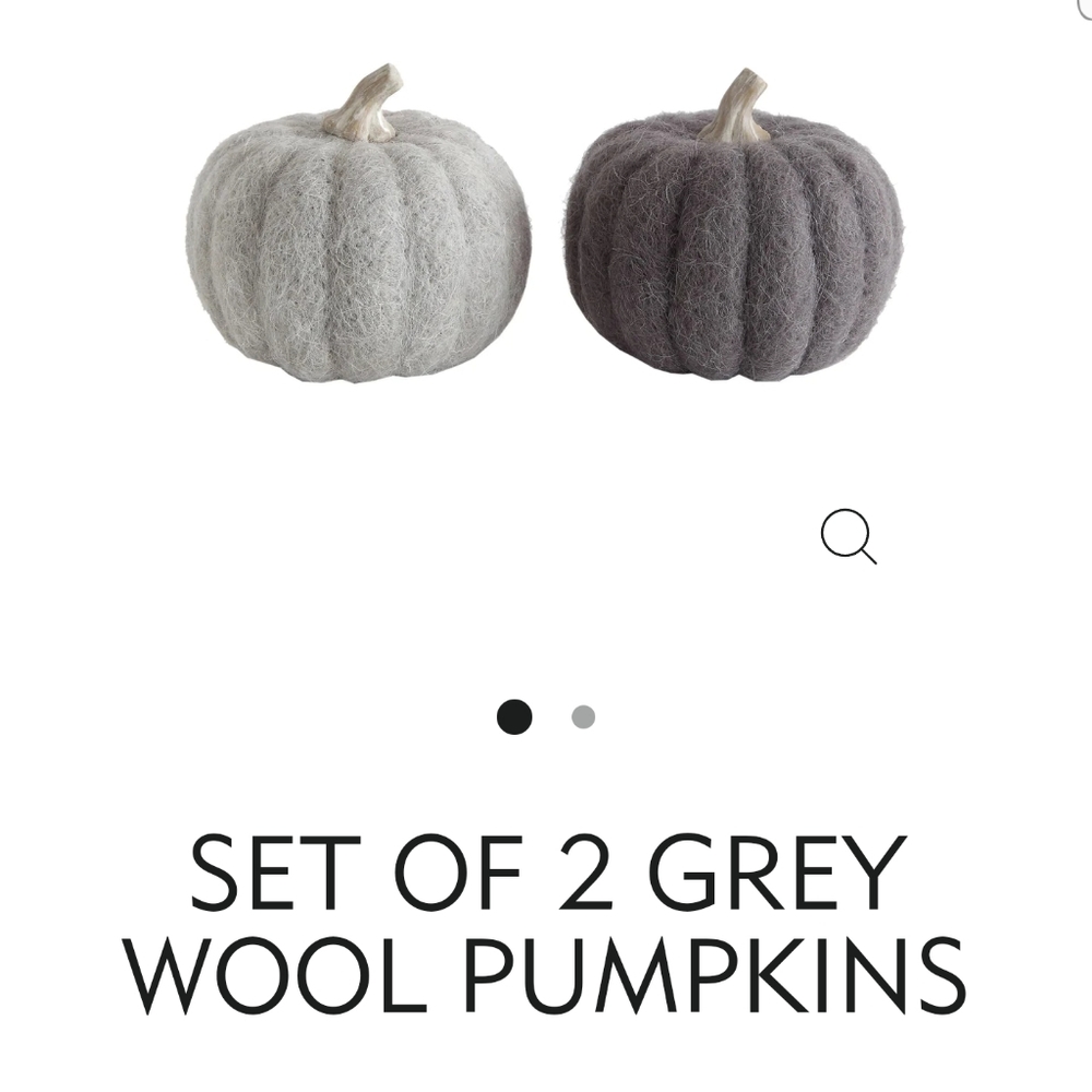 Wool pumpkins for home decor